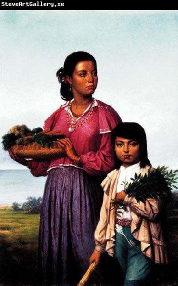 Francois Bernard Portrait of Two Chitimacha Indians